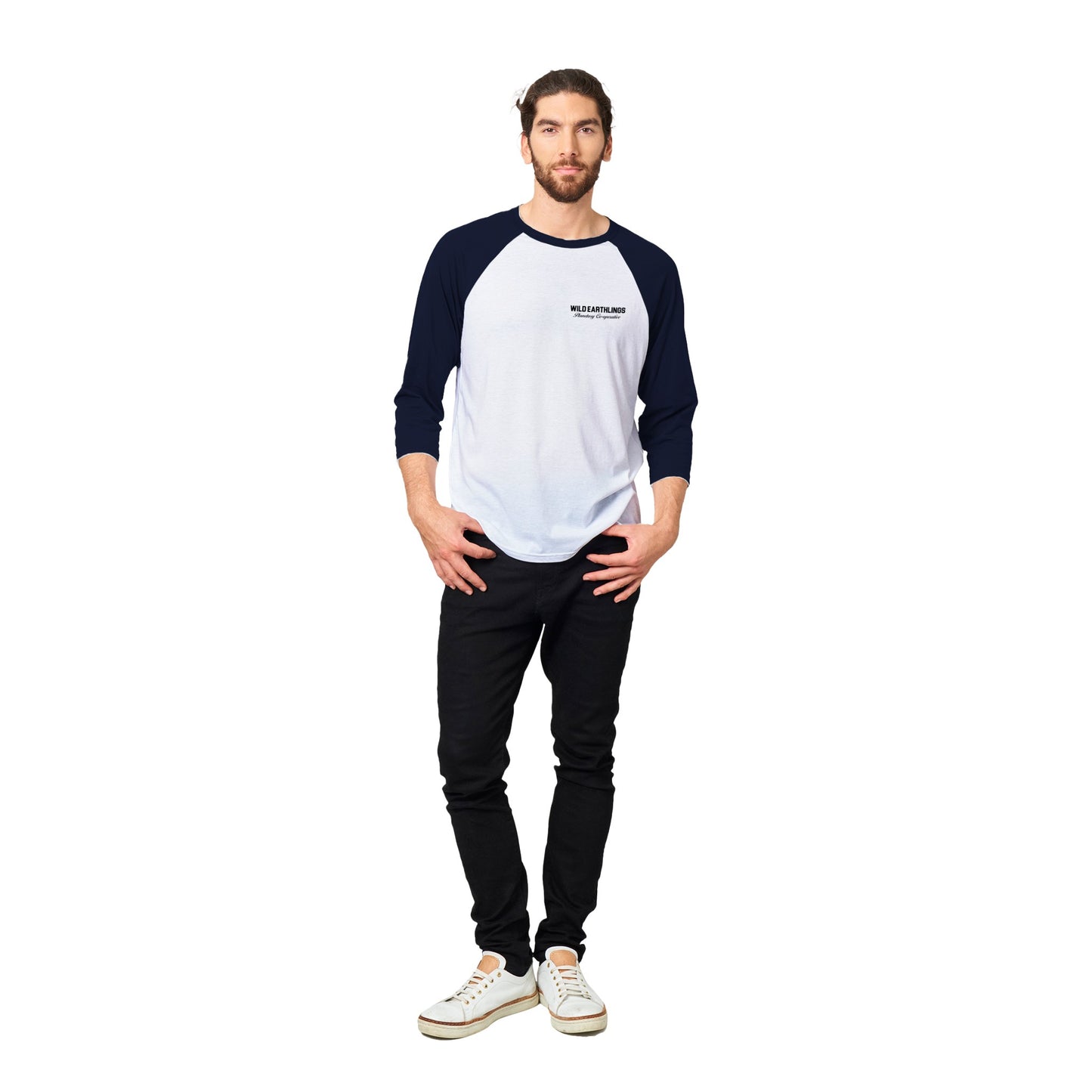 Wild Earthlings - Raglan Tee 3/4 sleeve  (Navy)