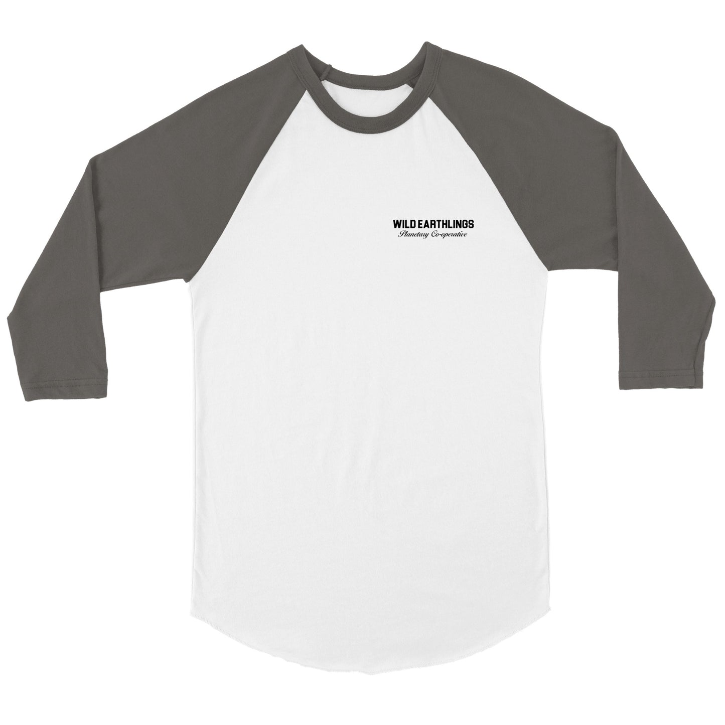 Wild Earthlings - Raglan Tee 3/4 sleeve  (Asphalt)
