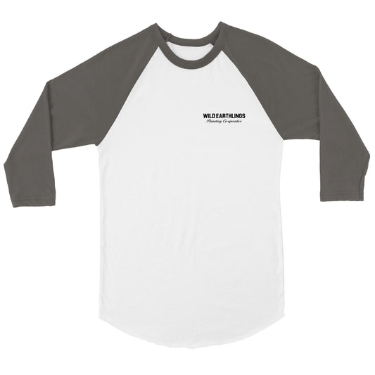 Wild Earthlings - Raglan Tee 3/4 sleeve  (Asphalt)