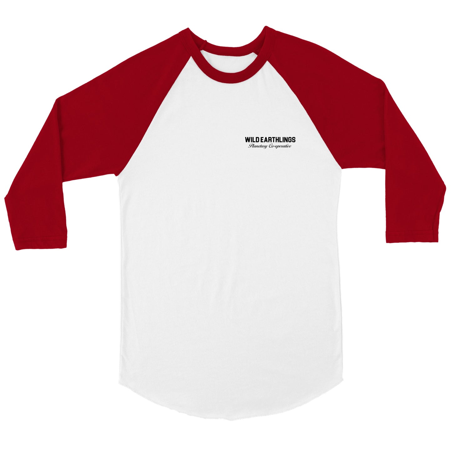 Wild Earthlings - Raglan Tee 3/4 sleeve  (Red)