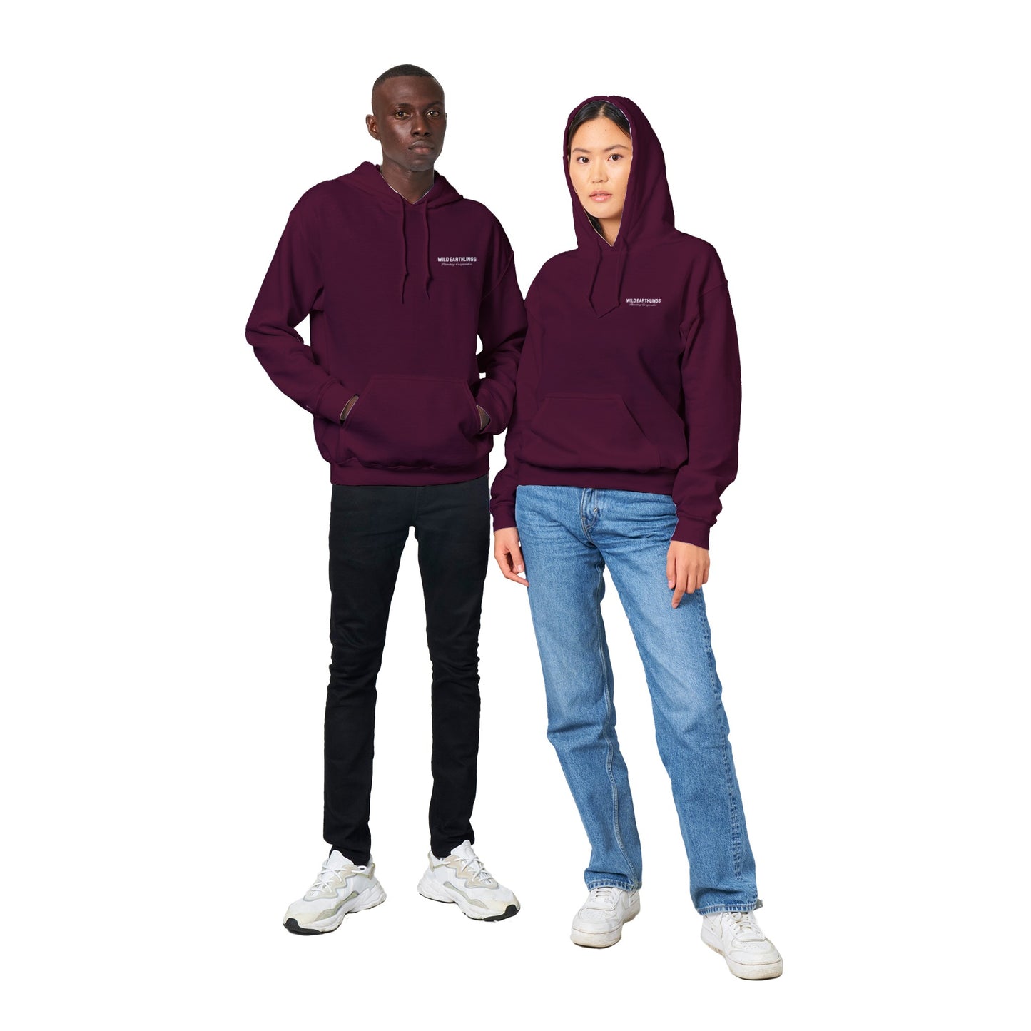 Wild Earthlings - Unisex Hoodie (Maroon)